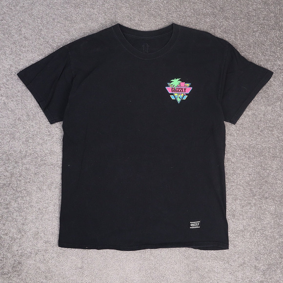 Y2K Grizzly Griptape Skate Skater Large Black Short Sleeve T-Shirt - Picture 1 of 9